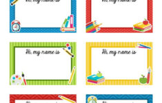 Free Printable Back To School Name Tags The Template Can Also Be Used