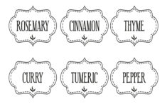 Free Printable Kitchen Spice Labels The Graffical Muse Pantry