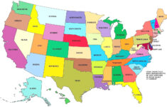 Free Printable Labeled Map Of The United States Free Printable A To Z