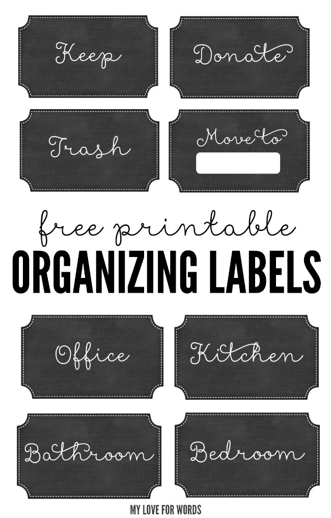 Free Printable Organizing Labels Printable Labels