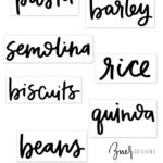 Free Printable Pantry Labels Hand Lettered By Zuer Designs Print On