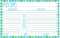 FREE Printable Recipe Card Meal Planner And Kitchen Labels