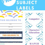 Free Printable School Subject Labels Subject Labels School Subjects