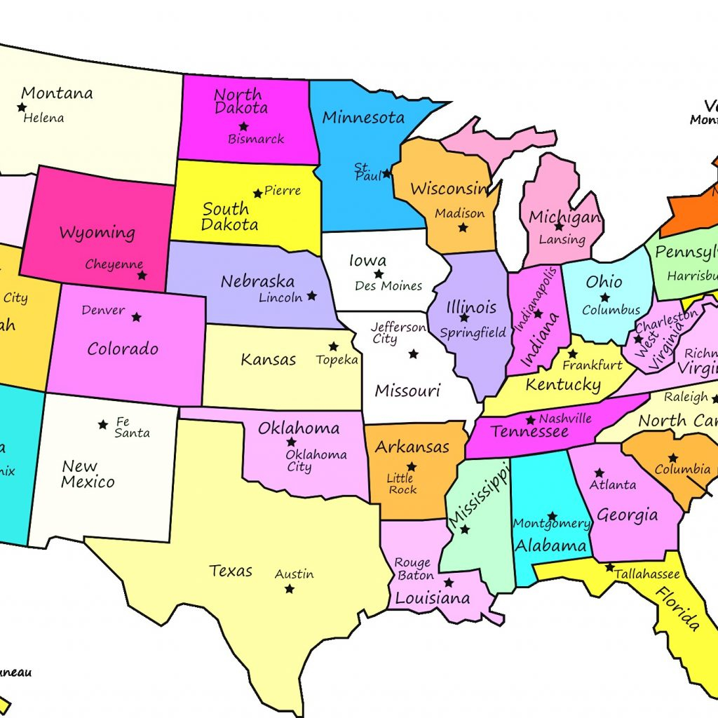 Free Printable Us Map With States Labeled Printable US Maps Printable