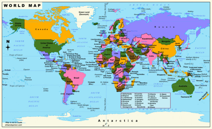 Free Printable World Map Poster For Kids PDF | Printable Labels