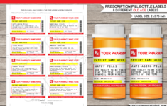 Gag Prescription Labels Template Fake Prescription Pill Bottle Labels