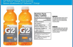 Gatorade Bottle Label Template Beautiful Gatorade G2 Nutrition Label