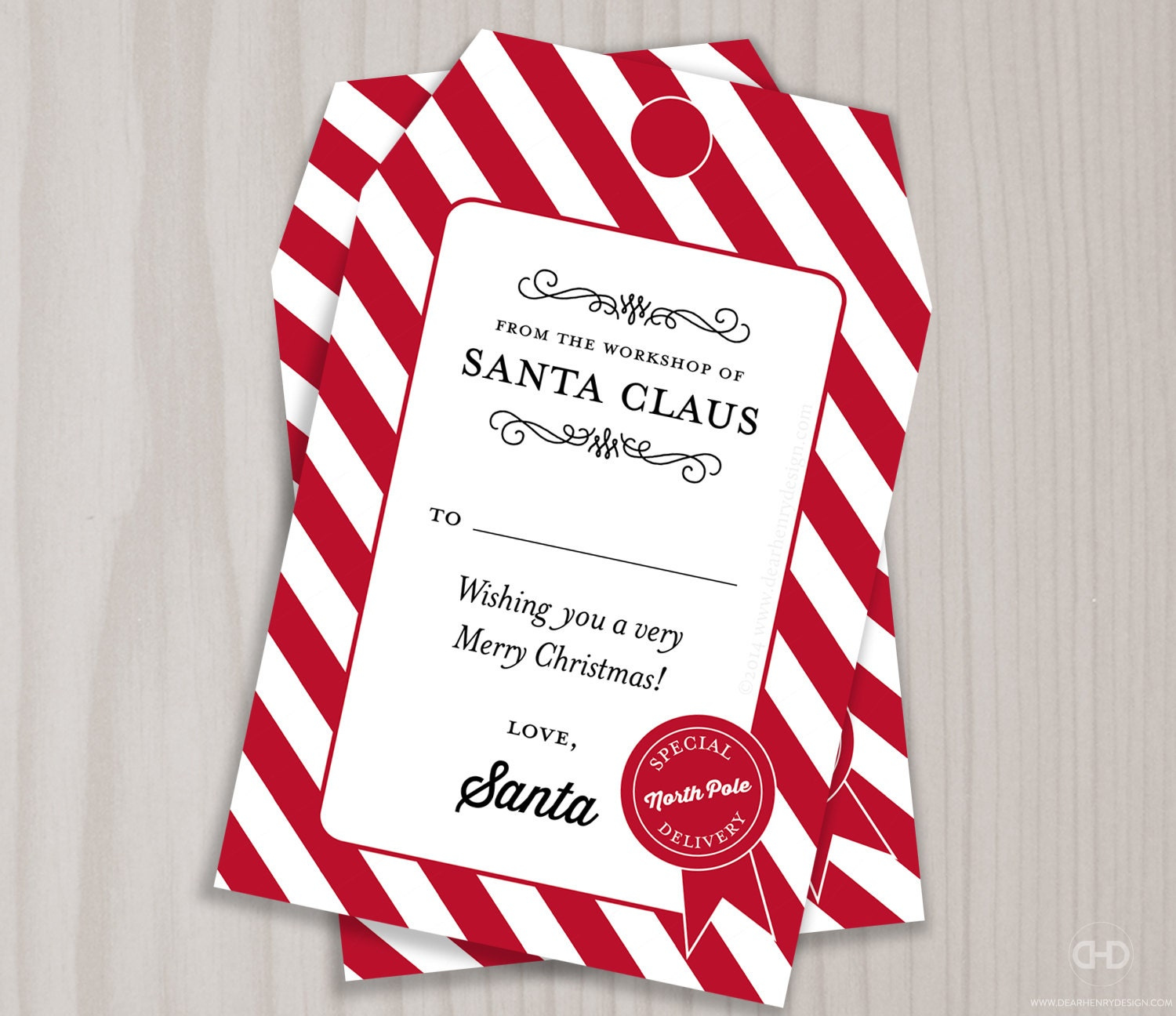 Gift Tags From Santa Claus North Pole Gift Tag Santa s