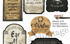Halloween Bottle Labels Download Print Etsy Halloween Bottle