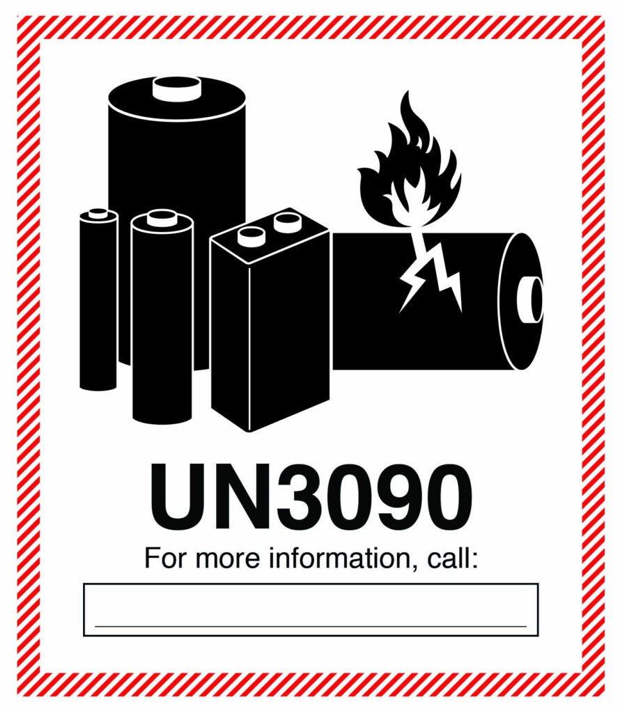 Hazmat Lithium Battery Warning Labels Printable Labels