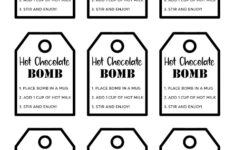 Hot Chocolate Bomb Tag Hot Cocoa Bomb Instructions Card Round Label For