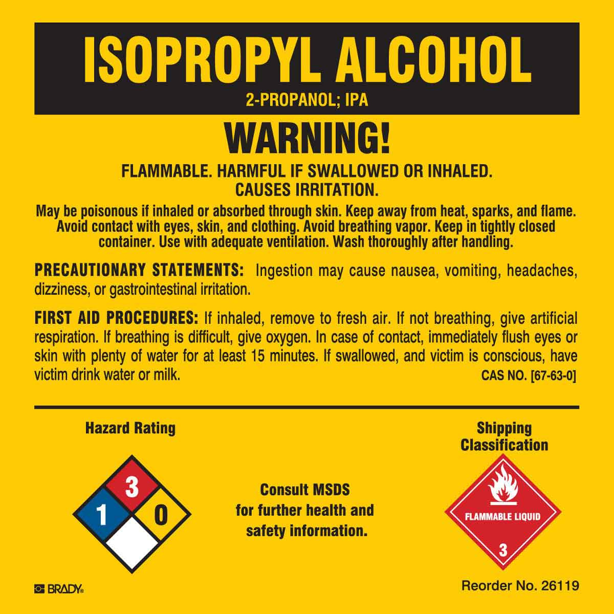 Isopropyl Alcohol Ghs Label Ythoreccio