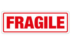 Large Fragile Parcel Labels Hub Packaging
