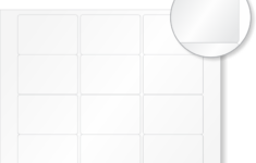 Laser Printable Blank Vinyl 12 Labels Sheet 2in X 3in SKU LZR VL 2x3