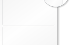 Laser Printable Blank Vinyl 2 Labels Sheet 4 75in X 7 75in SKU