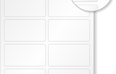 Laser Printable Blank Vinyl 8 Labels Sheet 2in X 3 75in SKU LZR