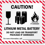 Lithium Battery Handling Mark Shipping Labels