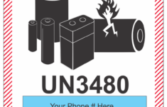 Lithium Battery Label LR27 2017 UN3480 Custom