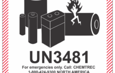 Lithium Battery Label LR27 2017 UN3481 Chemtrec