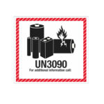 Lithium Battery Shipping Labels UN3090 Lithium Battery Marking Label