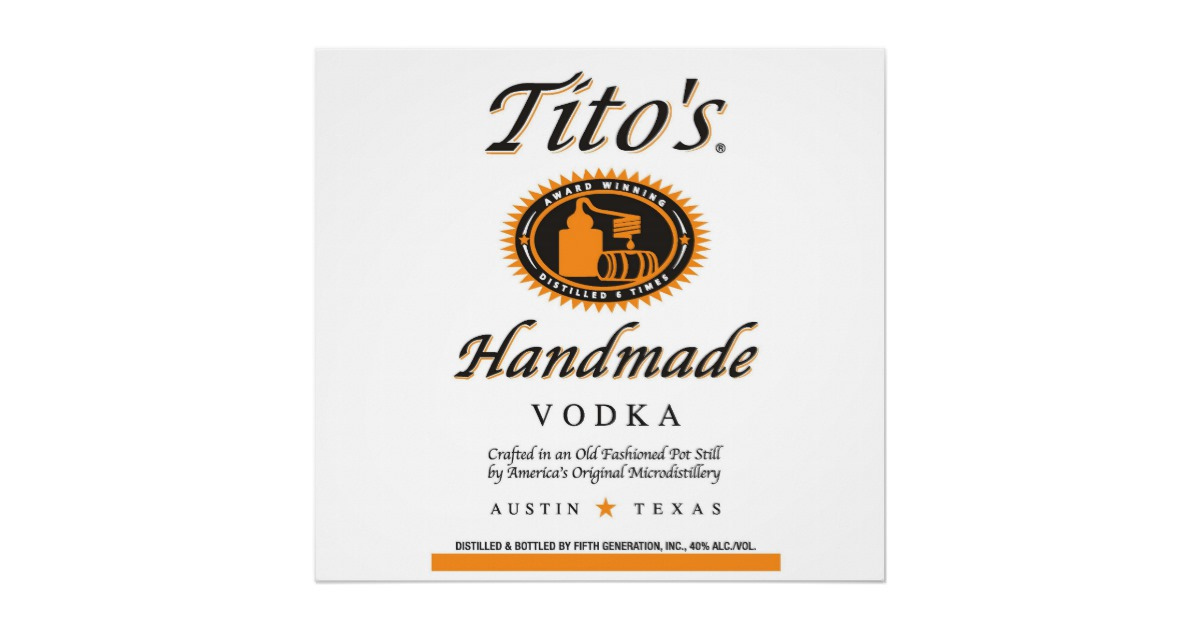 Logo Titos Vodka Label