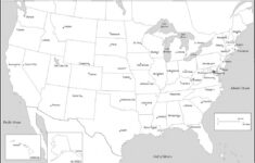 Map Of The United States With States Labeled Printable Free Printable