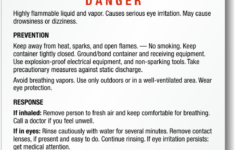 Medium GHS Isopropyl Alcohol Label SKU GHS 029 B