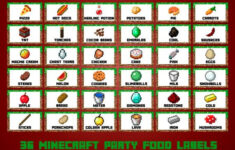 Minecraft Food Labels Minecraft Food Minecraft Food Labels