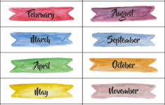 Months of the Year Labels Months In A Year Free Printable Cleaning