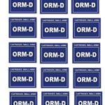 ORM D Small Arms Cartridge Labels 1 Set Of 15 Stickers Measures 2 5in X