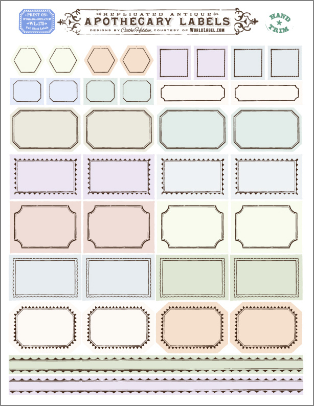 Ornate Apothecary Blank Labels By Cathe Holden Free Printable Labels 