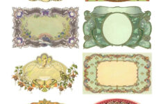 Ornate Victorian Labels Collage Sheet Instant Download Etsy Collage