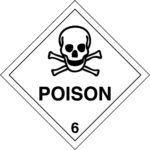 Poison 6 Labels From Key Signs UK