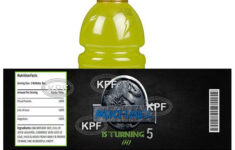 PRINTABLE Jurassic World Gatorade Label Gatorade Gatorade Bottle