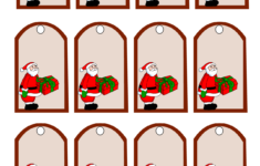 Printable Santa Claus Christmas Gift Tags