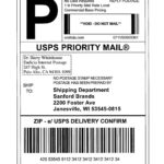 Printable Usps Priority Mail Label Template Resume Examples