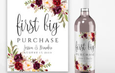 Printable Wine Label Template Wine Bottle Labels Bridal Wine Etsy