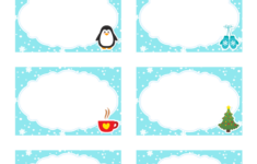 Printable Winter Name Tags Name Tag Templates Christmas Name Tags