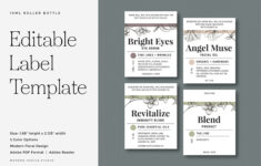 Roller Bottle Labels Template Bottle Label Template Label