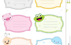 Set Of Animal Labels Nametags For Kids Kids Labels School Labels