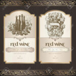 Set Of Wine Labels Royalty Free Cliparts Vectors And Stock Pertaining