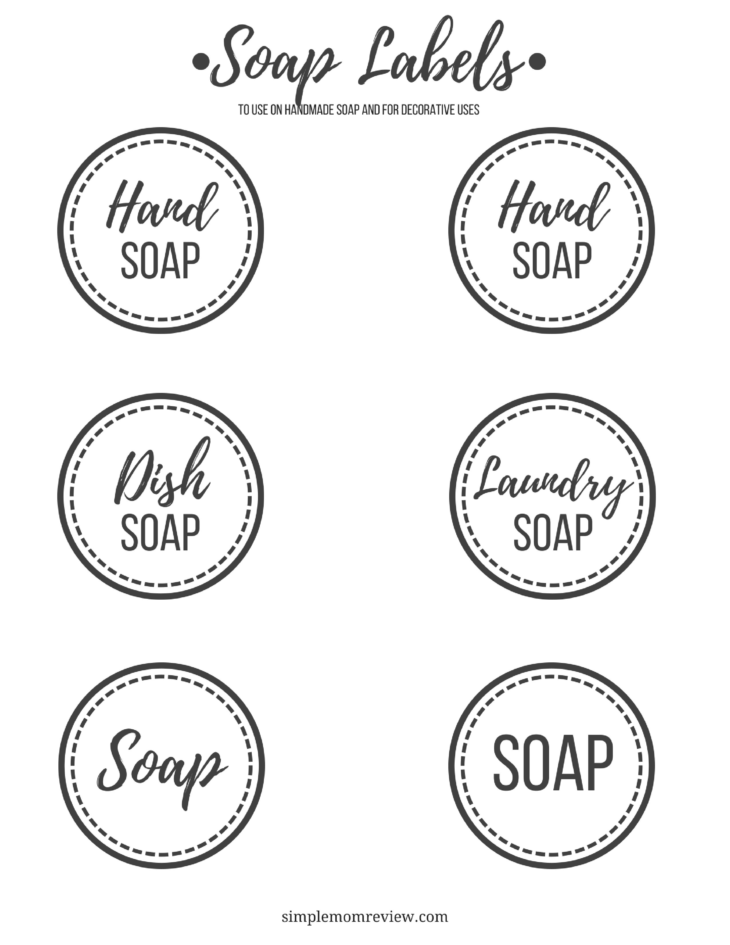 Soap Labels Free Printable Simple Mom Review Diy Soap Labels 