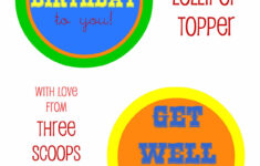Three Scoops Of Love Lollipop Printable
