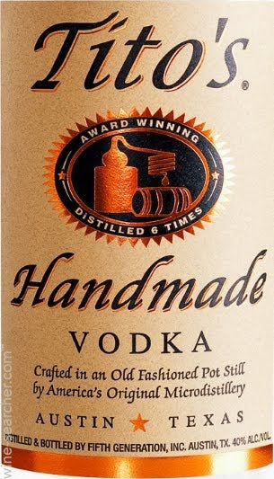 Tito s Handmade Vodka Texas Prices Stores Tasting Notes And Market 