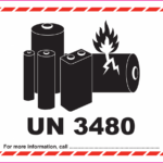 UN 3480 Battery Labels 126mm X 110mm Limpet Labels