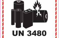 UN 3480 Battery Labels 126mm X 110mm Limpet Labels