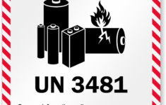 UN 3481 Label Lithium Battery Labels 250 Labels Roll SKU LB 2997