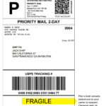 USPS Shipping Label Template Printable