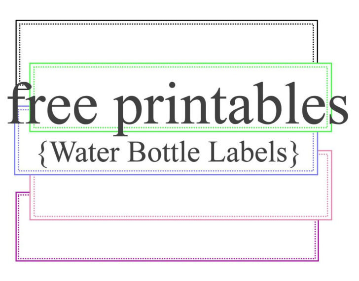FREE Printable Water Bottle Labels