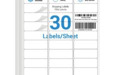 1" X 2 5/8" Address Shipping Labels Sheet Fba Sku Labels 30/Sheet with Label Size 1 X 2 5/8 Template Printable